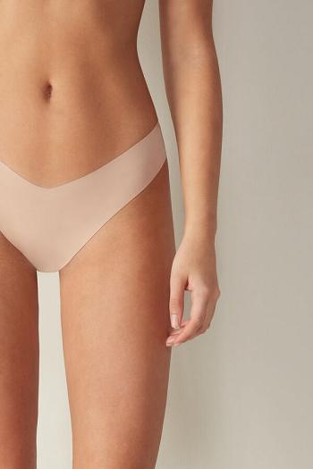 Intimssimi 80s-style Brazilian Panties in Ultralight Microfiber Natural | GRNEJ92397