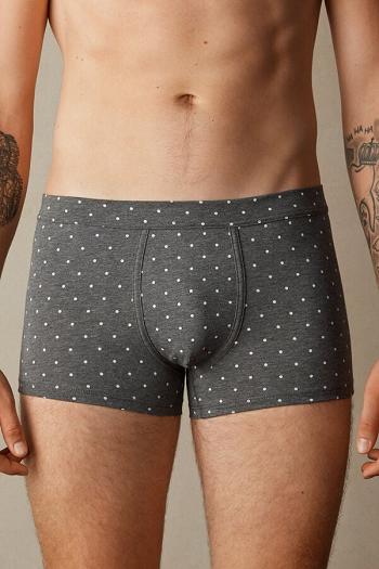 Intimssimi Dotted Boxers in Stretch Supima® βαμβακερα γκρι | UGRTG56597