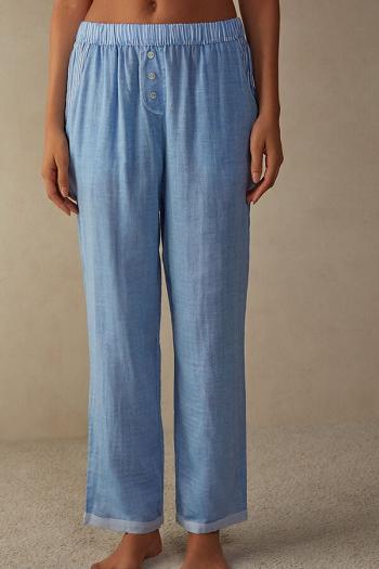 Intimssimi Early in the Morning βαμβακερα Cloth Pants μπλε | GRICD59983