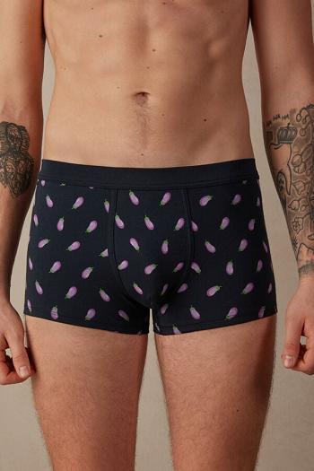 Intimssimi Eggplant Boxers in Stretch Supima® βαμβακερα μπλε | LGRTR28240