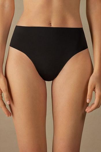 Intimssimi High waist Στρινγκ in Seamless Ultralight Microfiber μαυρα | SGRNY95498