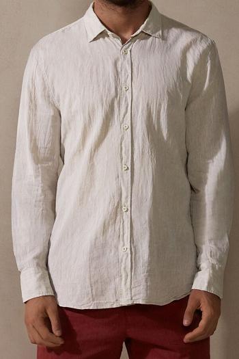 Intimssimi Linen and βαμβακερα Shirt Natural | TGRPQ26399