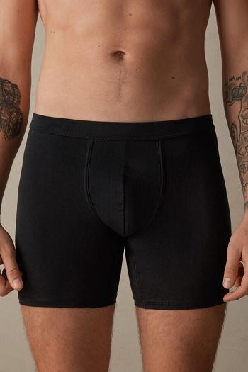 Intimssimi Long Boxers in Stretch Supima® βαμβακερα μαυρα | GRNEJ38021