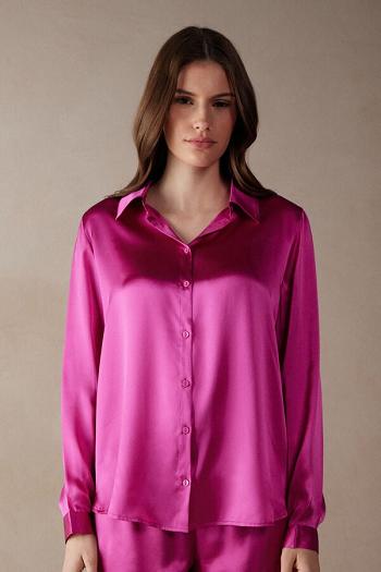 Intimssimi Long Sleeve Silk Shirt ροζ | BGRSO21455