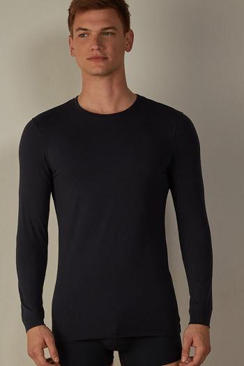 Intimssimi Long-Sleeve Stretch Supima βαμβακερα Top μπλε | EGRHC60508