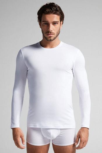 Intimssimi Long-Sleeve Stretch Supima βαμβακερα Top ασπρα | XGRGW31067