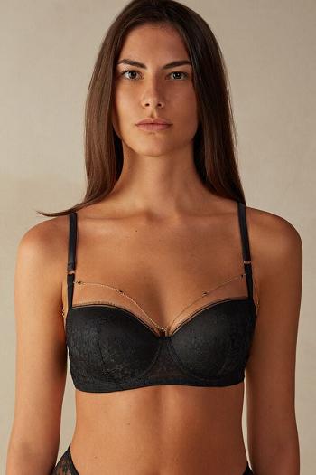 Intimssimi Luxury Treats Sofia Balconette Bra μαυρα | GRJZR65742