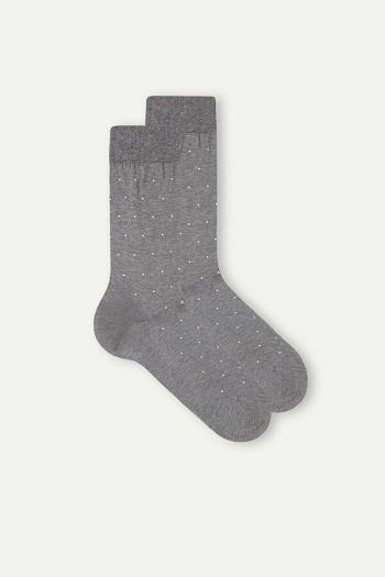 Intimssimi Men’s κοντο Socks in Patterned Lisle βαμβακερα γκρι | ZGRNQ66640