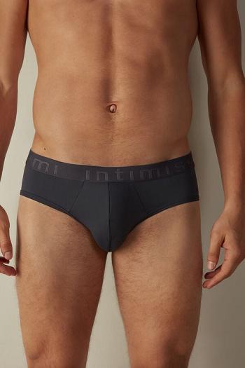 Intimssimi Microfiber Briefs with Logo Detail γκρι | GRCIF39243