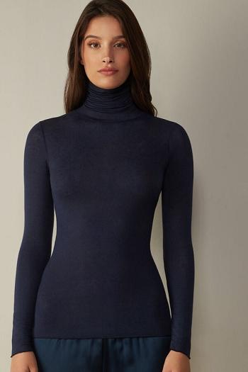 Intimssimi Modal Cashmere Ultralight High-Neck Top μπλε | LGRTR20950