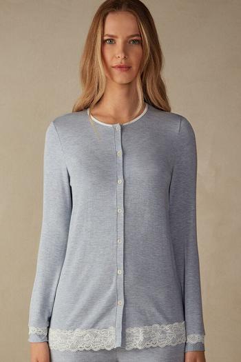 Intimssimi Modal and δαντελα Cardigan ανοιχτο μπλε | LGRSX77236