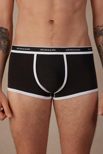 Intimssimi Natural Fresh Supima® βαμβακερα Boxers with Logo μαυρα | GRQAV71716