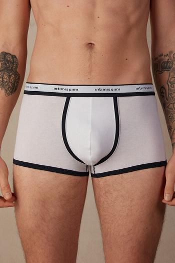 Intimssimi Natural Fresh Supima® βαμβακερα Boxers with Logo ασπρα | SGRVO44980