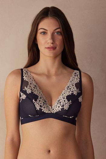 Intimssimi Pretty Flowers Lara Triangle Bra μπλε | EGRHC76678