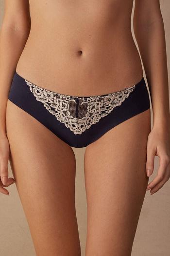 Intimssimi Pretty Flowers Seamless βαμβακερα Panties μπλε | YGRVQ80608