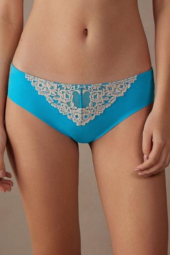 Intimssimi Pretty Flowers Seamless βαμβακερα Panties μπλε | ZGRNQ16791