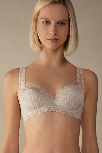 Intimssimi Pretty Flowers Sofia Balconette Bra Natural | YGRVQ46432