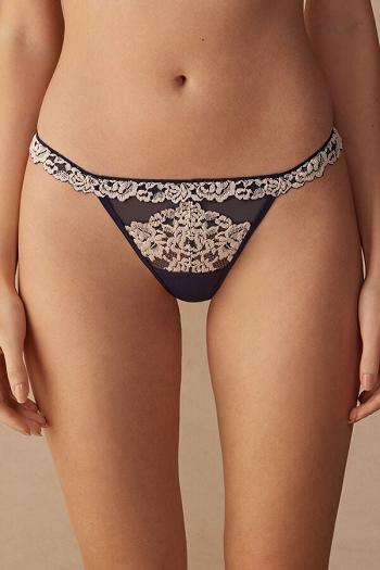 Intimssimi Pretty Flowers String Στρινγκ μπλε | DGRVO47823