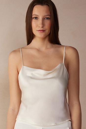 Intimssimi Silk Crop Camisole ασπρα | GRXBR69590