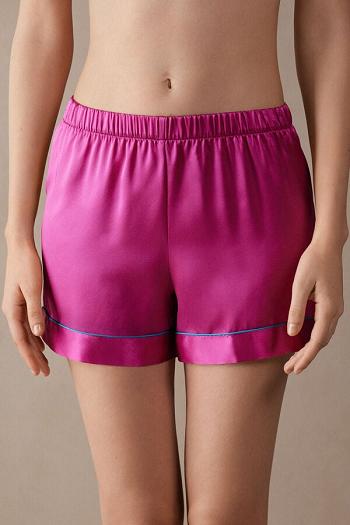 Intimssimi Silk Shorts with Contrast Trim ροζ | BGRSD58442