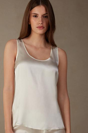 Intimssimi Silk and Modal Tank Top ασπρα | MGRFT95372