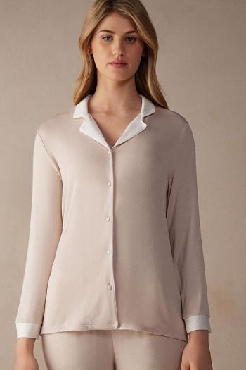 Intimssimi Simple Elegance Open Front Cardigan in Modal ροζ | LGRTR40354