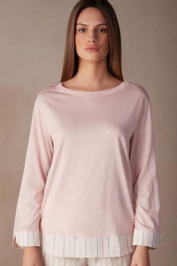 Intimssimi Soft Spring Long Sleeve βαμβακερα Top ροζ | BGRSD89836