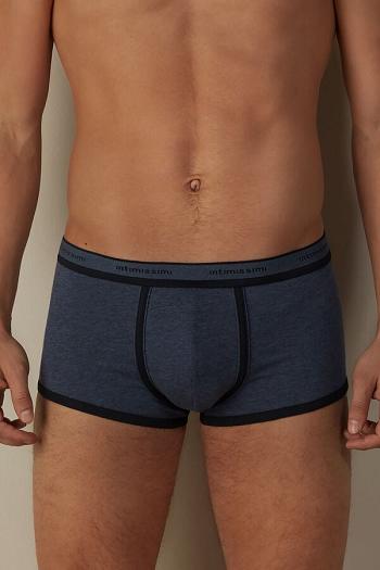 Intimssimi Stretch Supima® βαμβακερα Boxer Shorts with Logo Detail μπλε | DGRVO95543