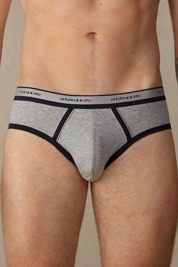 Intimssimi Stretch Supima® βαμβακερα Brief with Logo Detail μπλε | FGRUI33554