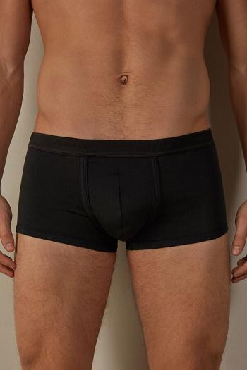 Intimssimi Stretch Supima® βαμβακερα Boxer Shorts with Logo Detail μαυρα | GRDFL57953