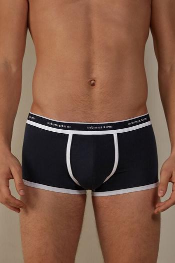 Intimssimi Stretch Supima® βαμβακερα Boxer Shorts with Logo Detail μπλε | GRJZR59111