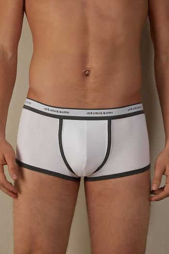 Intimssimi Stretch Supima® βαμβακερα Boxer Shorts with Logo Detail γκρι | XGRGW36797