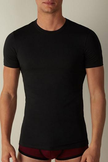 Intimssimi T-shirt in Stretch Supima® βαμβακερα μαυρα | DGRKV71518