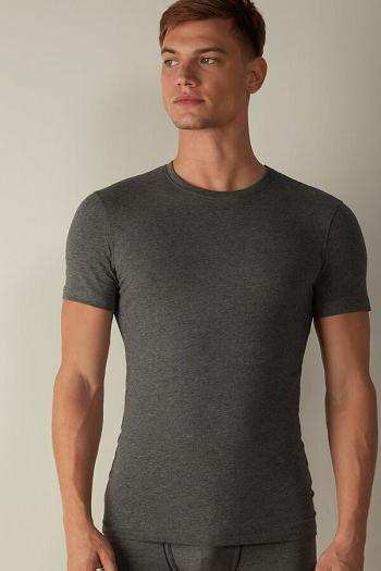 Intimssimi T-shirt in Stretch Supima® βαμβακερα σκούρο γκρι | GRZPD33928