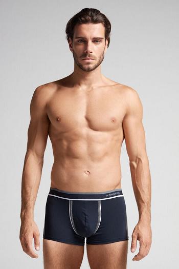 Intimssimi Two-tone Boxers in Stretch Supima® βαμβακερα μπλε | BGRSO98143