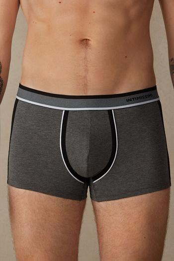 Intimssimi Two-tone Boxers in Stretch Supima® βαμβακερα μαυρα | EGRHC31972