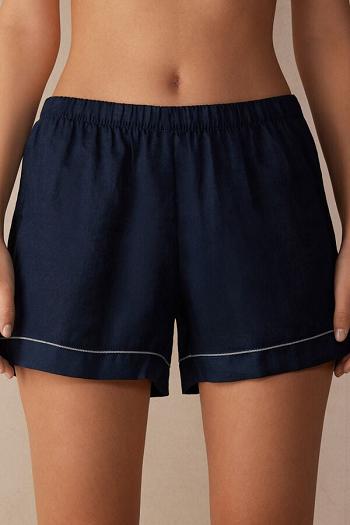 Intimssimi Yacht Night Linen Shorts μπλε | GRCVG12723