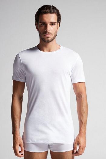 Intimssimi κοντο-Sleeve Crew-Neck T-Shirt in Extra-Fine Supima® βαμβακερα ασπρα | MGRHR51278