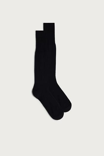 Intimssimi ψηλεσ Sateen Egyptian βαμβακερα Socks μαυρα | MGRHR75410