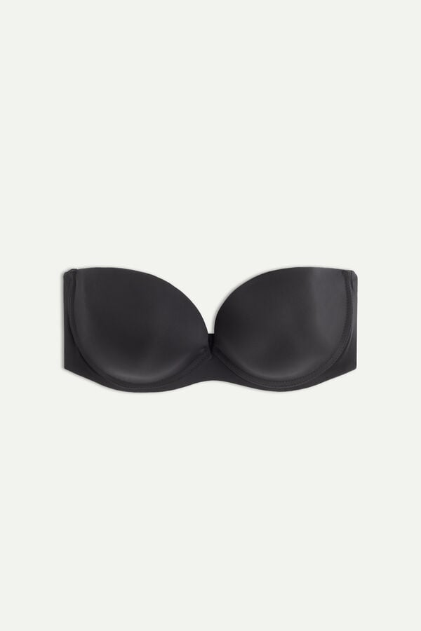 Intimssimi Anna Bandeau Bra in Ultralight Microfiber μαυρα | GRZPD67241