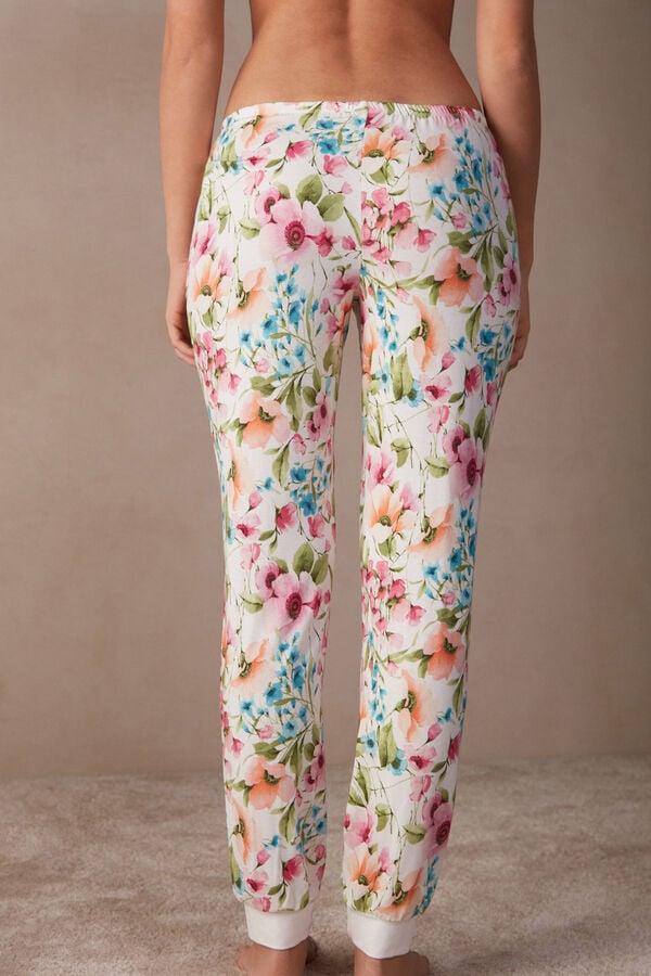 Intimssimi Botanical Lyrics Full Length Modal Pants ασπρα | GRJZR48089