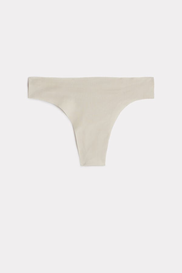 Intimssimi Brazilian Panties in Seamless Ultra Light Microfiber Natural | GREGJ70336