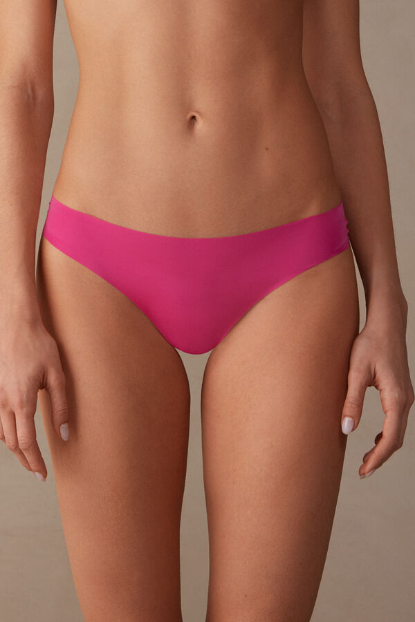 Intimssimi Brazilian Panties in Seamless Ultra Light Microfiber ροζ | GRZPD22290