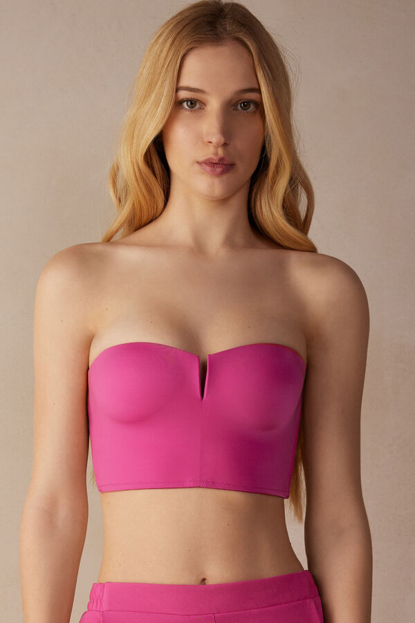 Intimssimi Bustier Bra Top in Ultralight Microfiber ροζ | GREAH84561