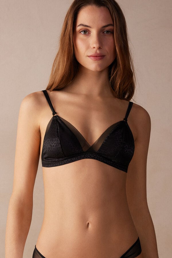 Intimssimi Cool Minimal Emma Triangle Bra μαυρα | QGRUV35708