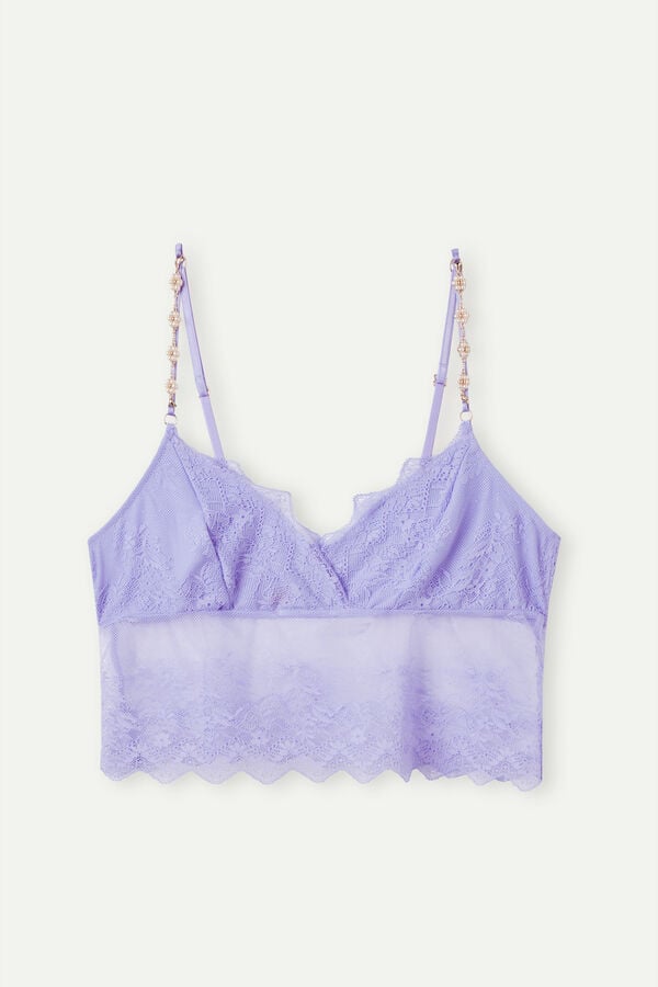 Intimssimi Cover Me in Daisies δαντελα Bra Top Violet | GRQAV94065