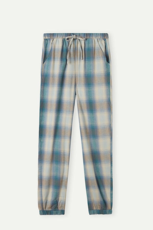 Intimssimi Cozy Mountains Brushed Cloth Pants with Cuffs πρασινο | GRQCS89114