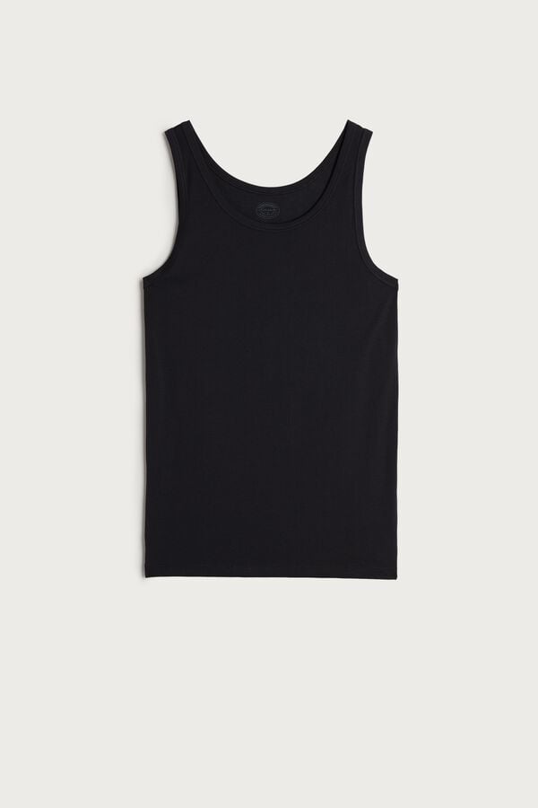 Intimssimi Crew Neck Tank Top μαυρα | SGRVO98899