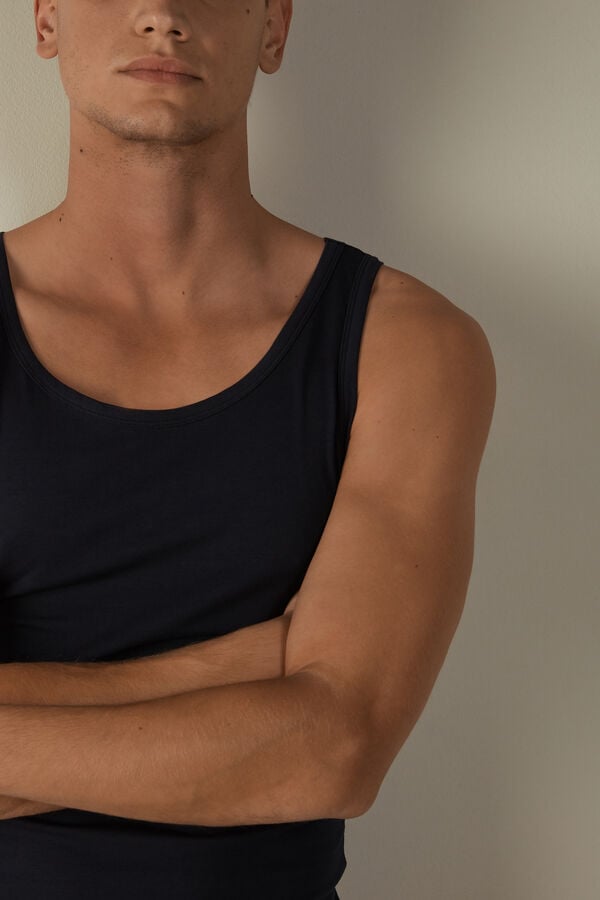 Intimssimi Crew Neck Tank Top μπλε | QGRUV99178