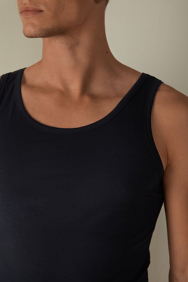 Intimssimi Crew Neck Tank Top μπλε | QGRUV99178